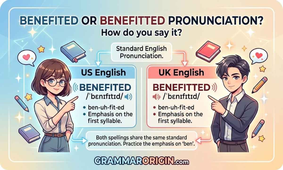 Benefited or benefitted pronunciation