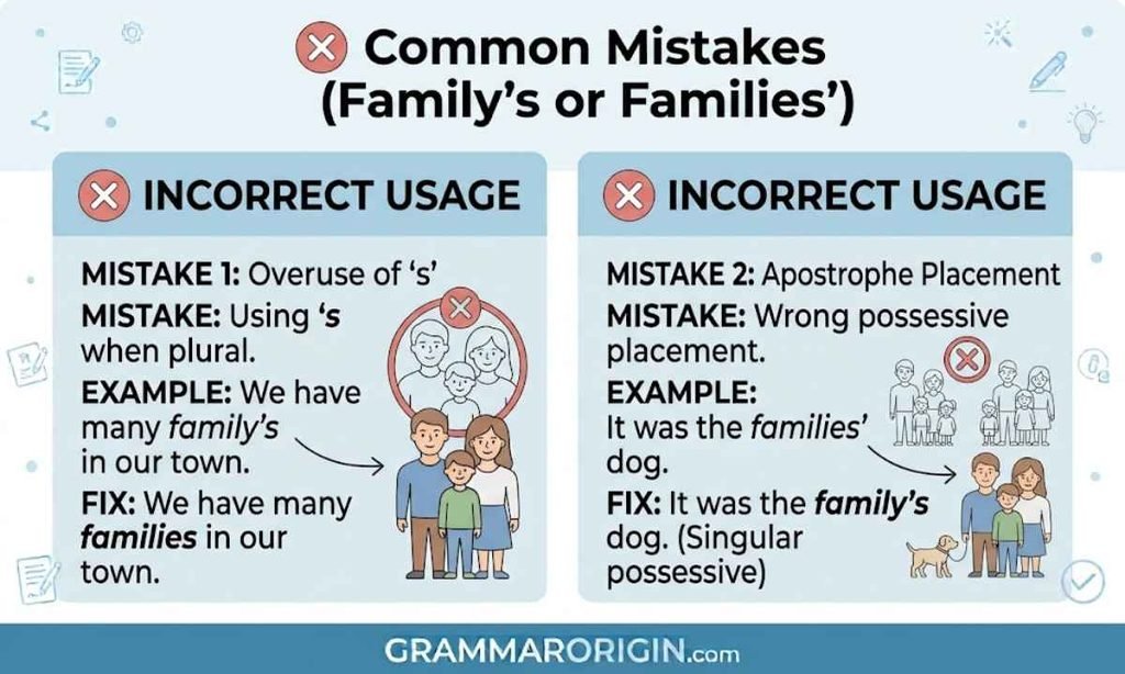 Common Mistakes (Family s or Families)