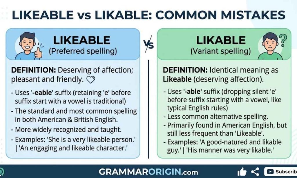 Common Mistakes with Likeable _ Likable