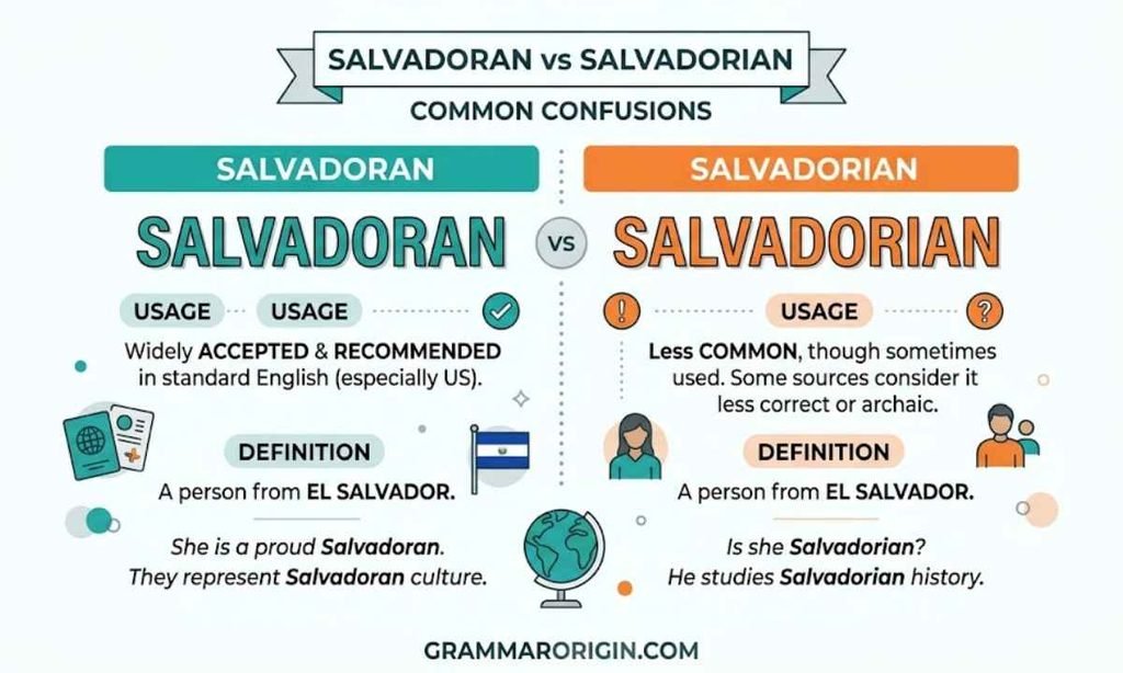 Common Mistakes with Salvadoran or Salvadorian
