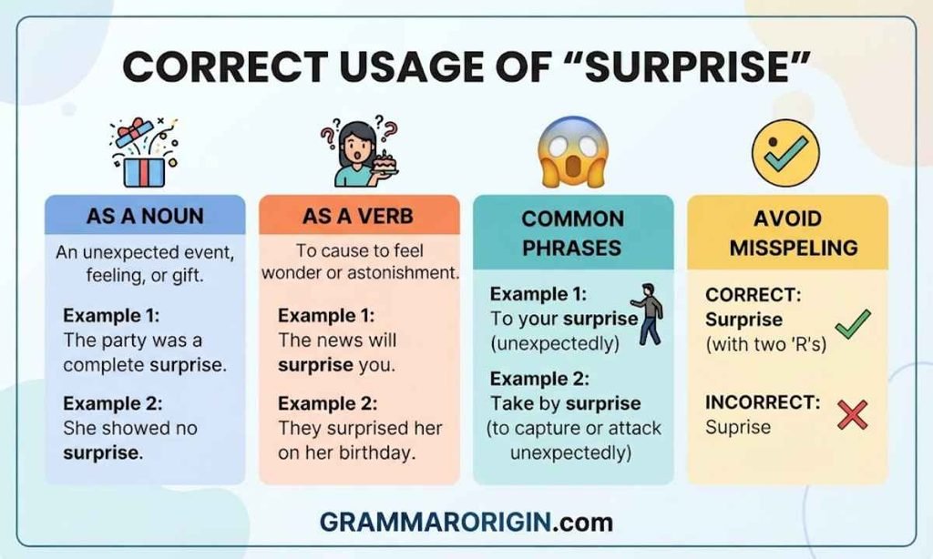 Correct Usage of Surprise