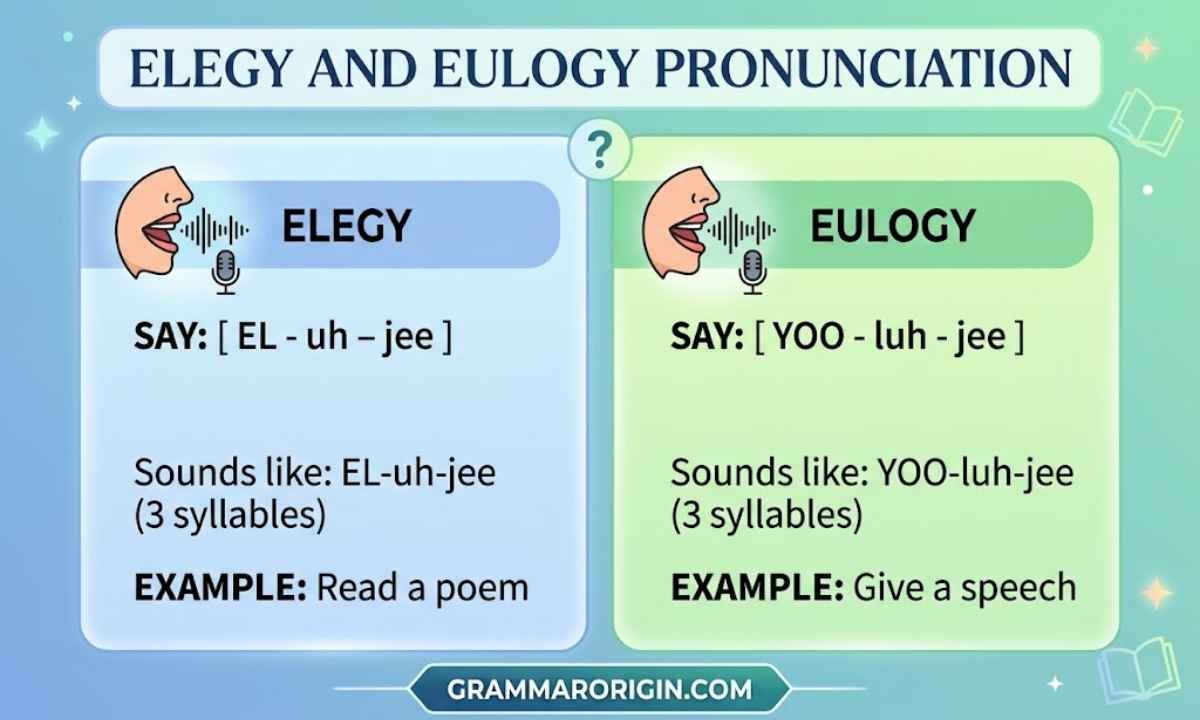 Elegy and Eulogy Pronunciation