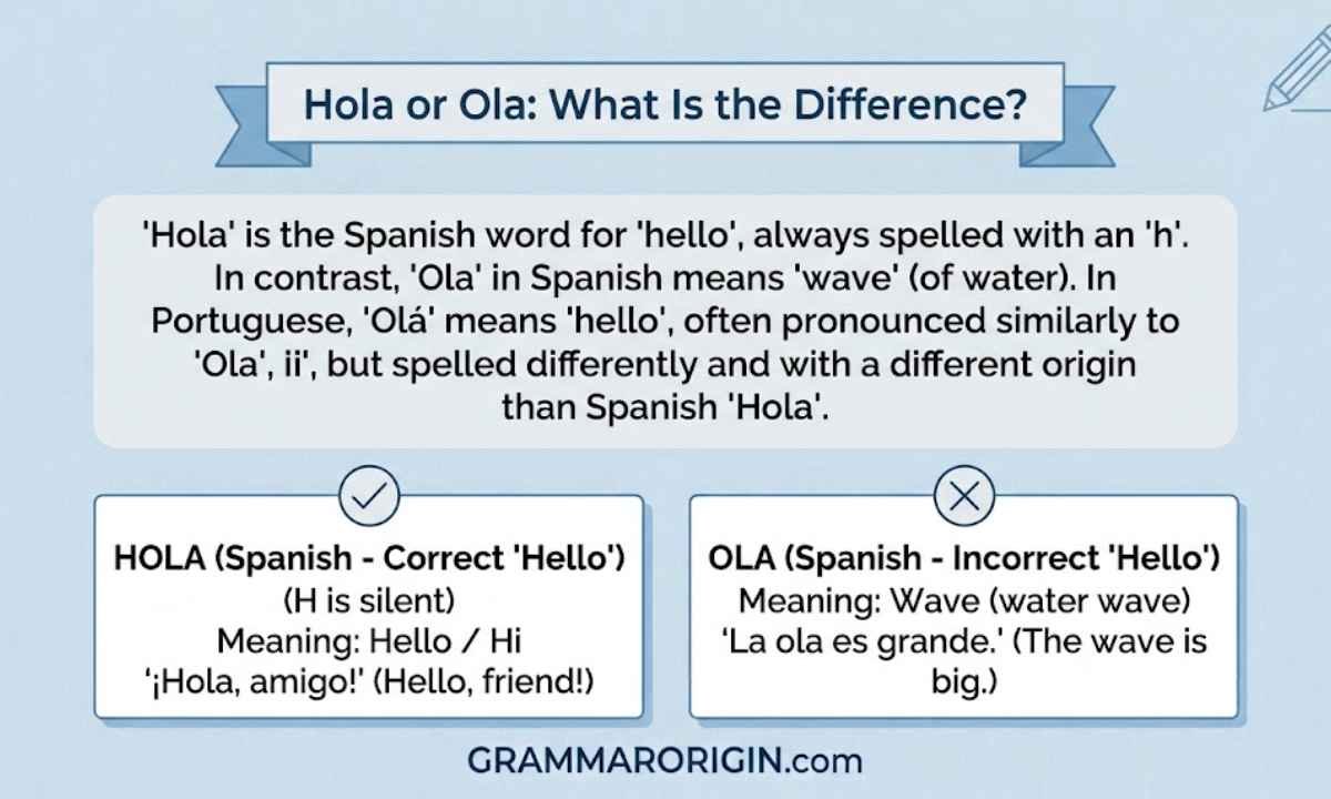 Hola or Ola_ What Is the Difference