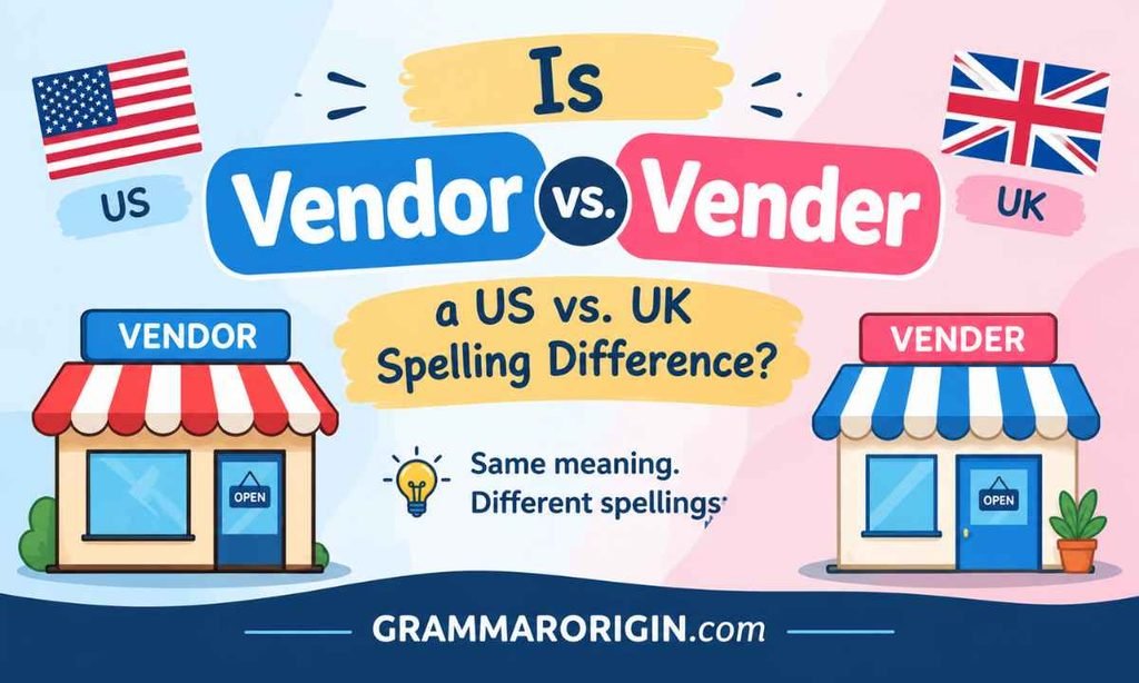 Is Vendor vs. Vender a US vs. UK Spelling Difference