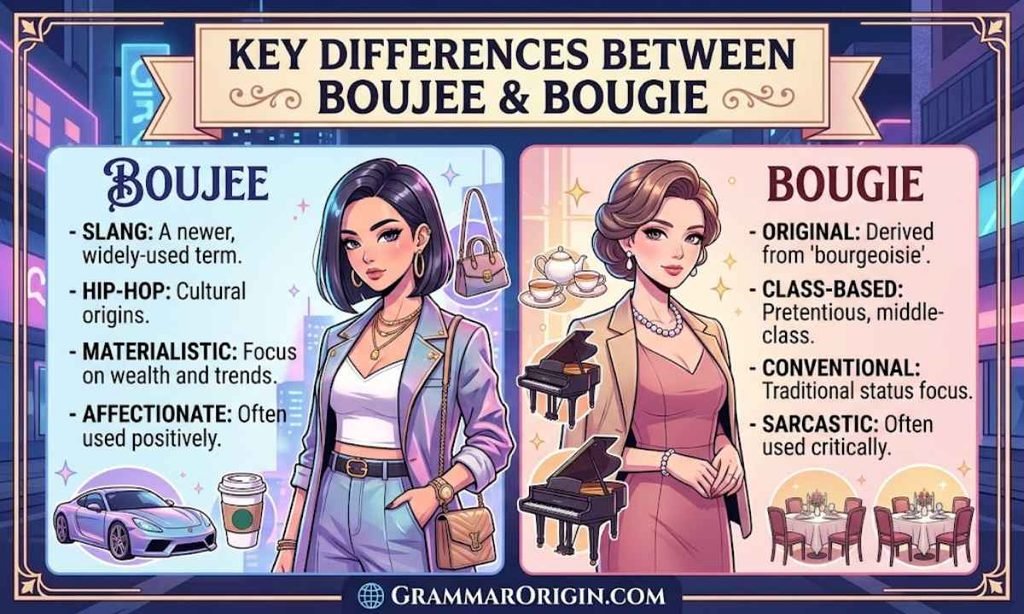 Key Differences Between Boujee and Bougie