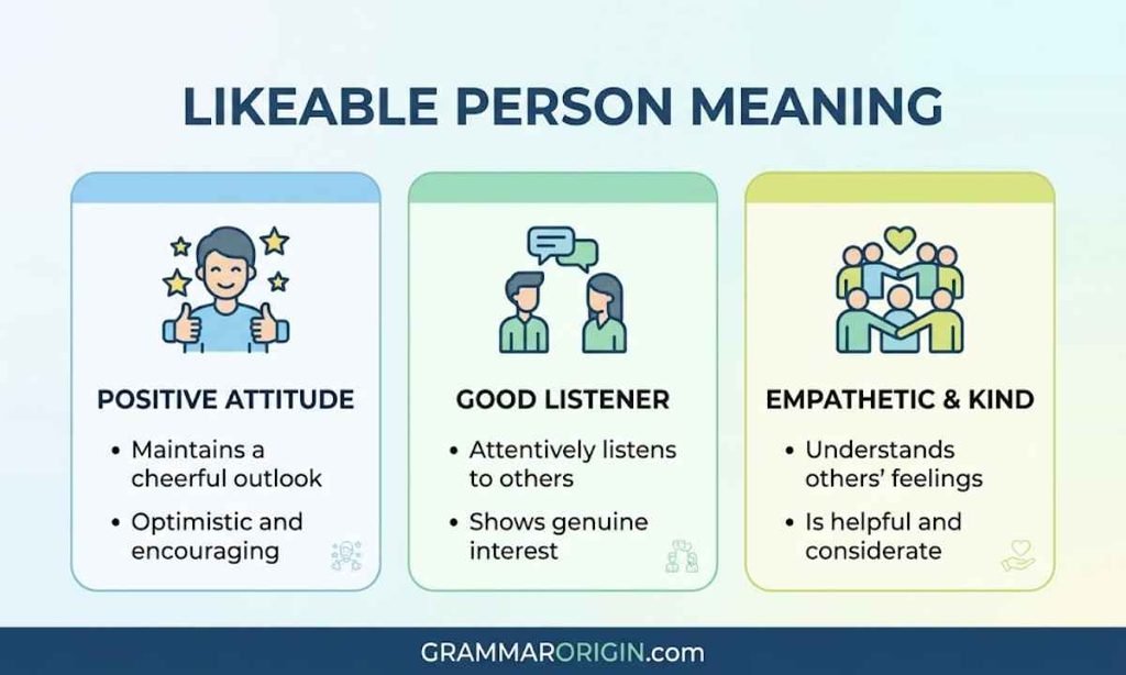Likeable person meaning