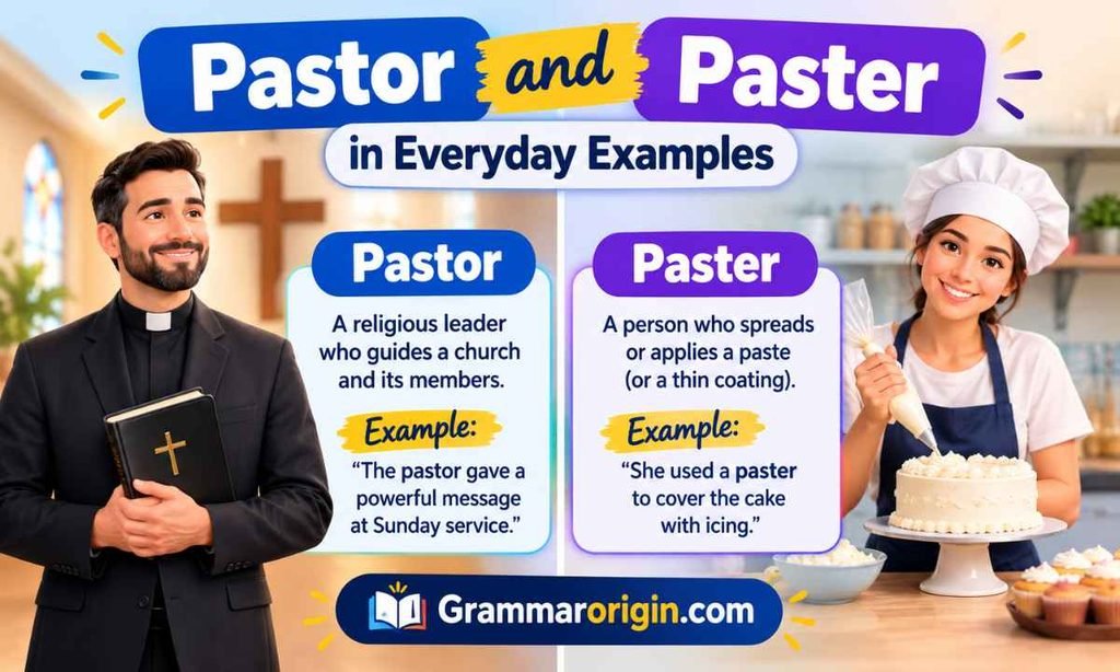 Pastor and Paster in Everyday Examples