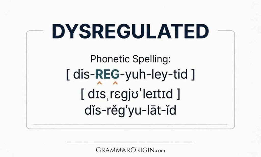 Pronunciation of Dysregulated