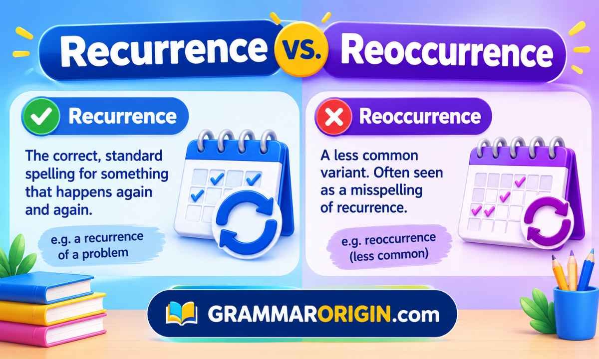 Recurrence vs. Reoccurrence