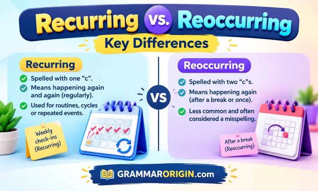 Recurring vs. Reoccurring_ Key Differences