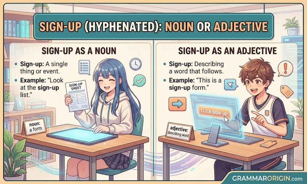 Sign-Up (Hyphenated)_ Noun or Adjective