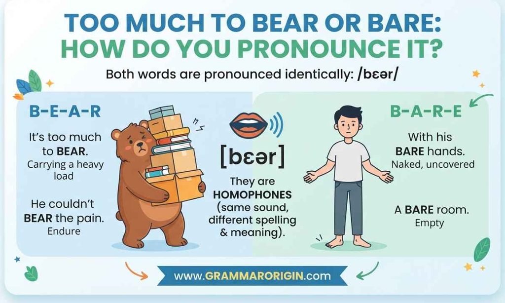 Too Much to Bear or Bare_ How Do You Pronounce It