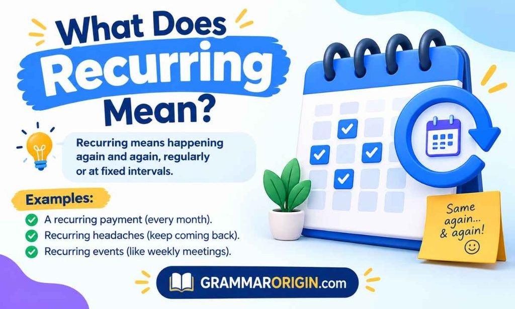 What Does Recurring Mean