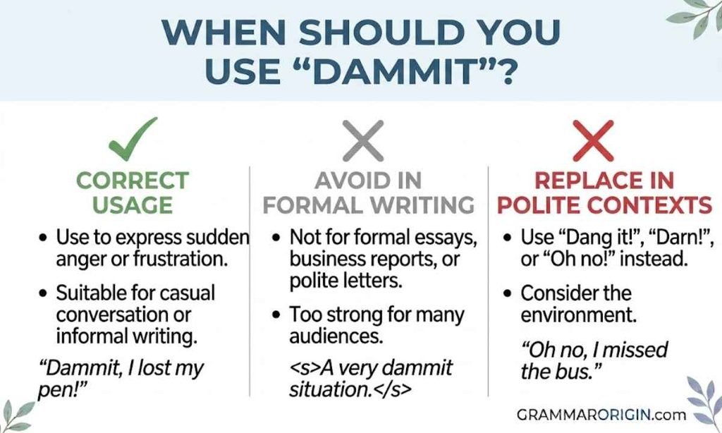 When Should You Use Dammit