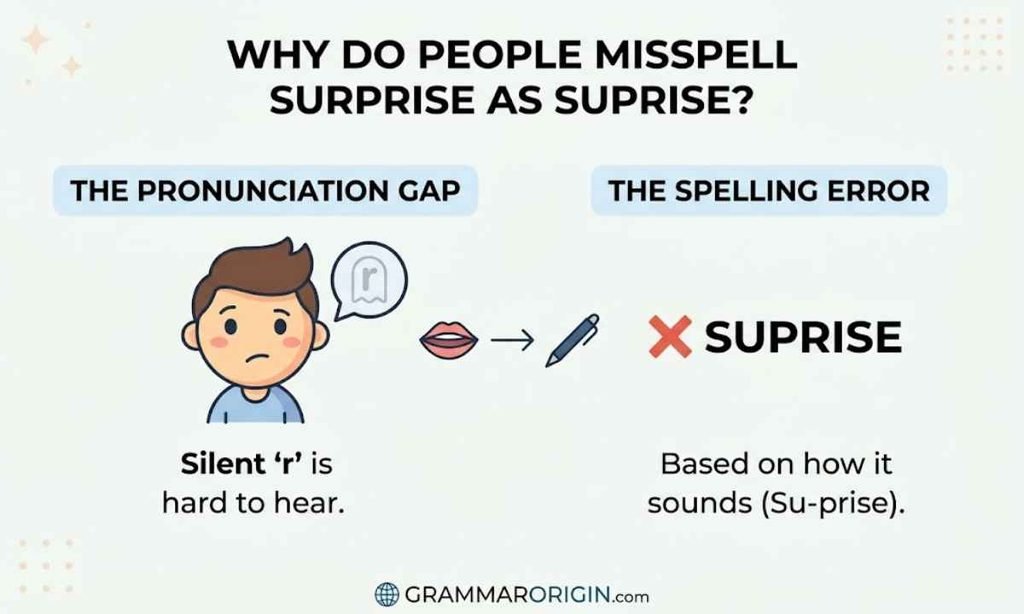 Why Do People Misspell Surprise as Suprise
