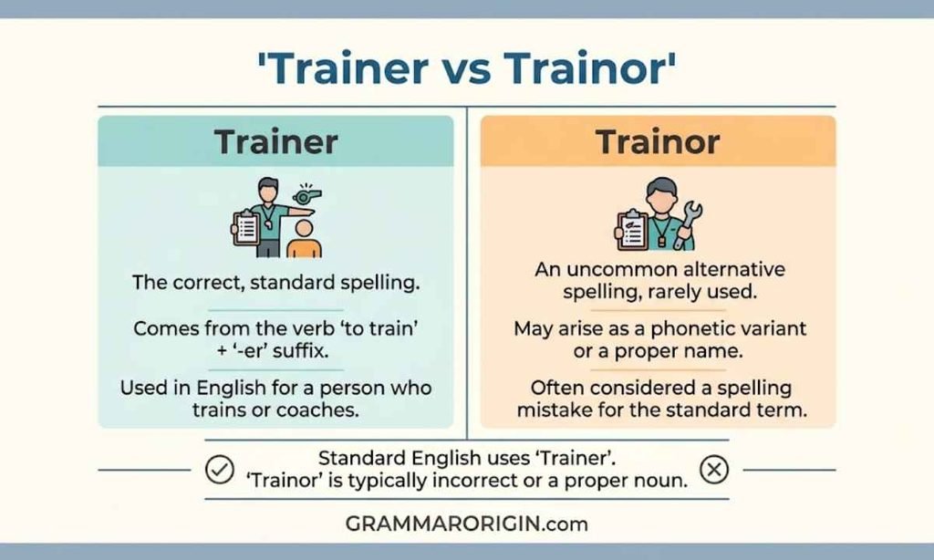 Why Do People Spell Trainer as Trainor